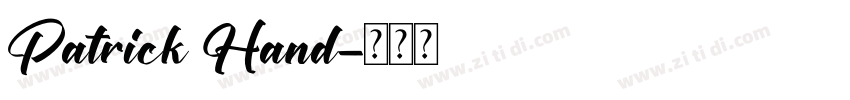 Patrick Hand字体转换